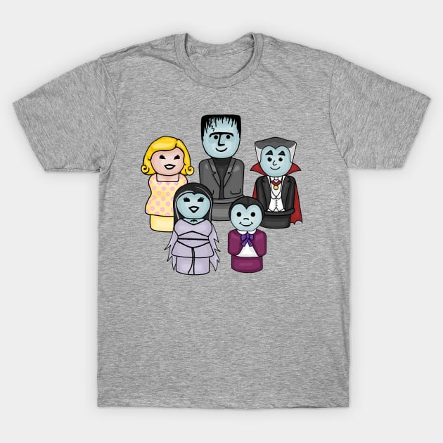 Cute and Spooky Little Family T-Shirt by Slightly Unhinged